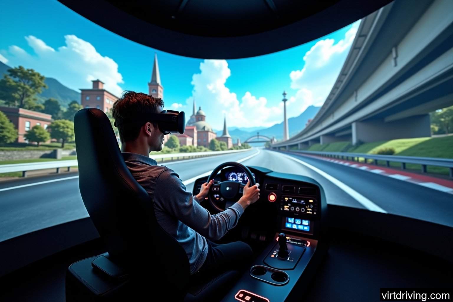 Virtual reality racing simulator